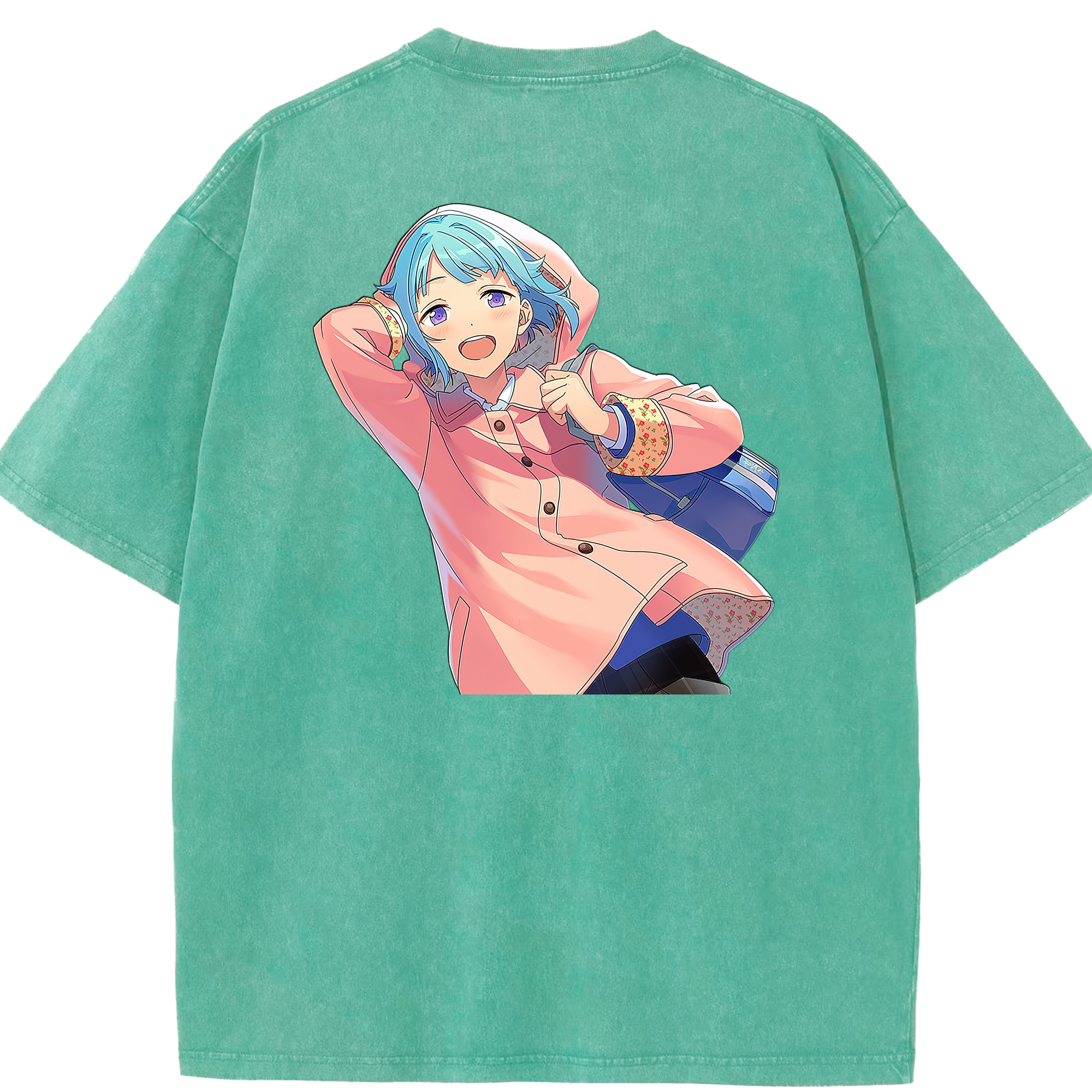 （画像用） あんさんぶるスターズ! Ensemble Stars 綿100% ヴィンテージ風 半袖Tシャツ（背面プリント）